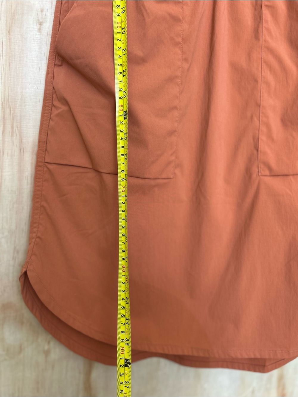 REI Rust Orange Short-Sleeve Belted Mini Dress - Picture 7 of 8